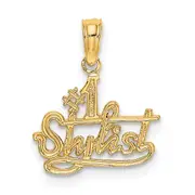 14K Yellow Gold #1 Stylist Charm