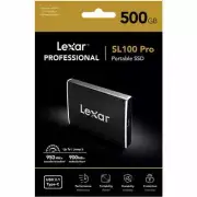 Lexar 500GB SL100 USB 3.1 Portable Solid-State Drive R 950 MB/S W 900 MB/S