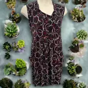 Taking Shape Plus Size L 20 22 stretch black asymmetrical gathered tunic top