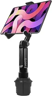 Cup Holder Tablet Mount, Tablet Car Cradle Holder Made by Compatible for iPad Pro/Air 2019/Mini iPad 9.7 Samsung Galaxy Tab S5e S4 S3 LG tab Micro Soft Surface Go Pro 6 Google Pixel Slate