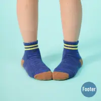 在飛比找momo購物網優惠-【FOOTER除臭襪】兒童撞色運動氣墊襪-童款-全厚底(ZH