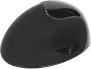 Left Handed Mouse, 2.4G Wireless Vertical Mouse 1600 DPI Adjustable Portable Ergonomic Mouse with USB Receiver and Charging Cable for PC (Black)