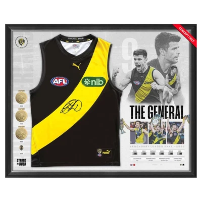 Trent Cotchin Signed Richmond AFL Career Retrospective Guernsey Display Framed