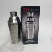 Oggi Stainless Steel Cocktail Shaker Drink Mixer 15 Dial-a-Drink Recipe