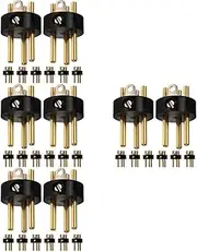 Kisangel 4sets 8pcs XLR Male Adapter Pin Connector for Microphone Durable Wired Microphone Plug for Audio Connection and Equipment Upgrades for Recording and 8pcs*4