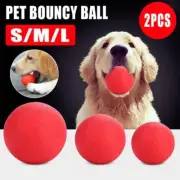 2xSolid Hard Training Rubber Ball Pet Puppy Dog Chew Fetch Play Fetch Bite Toy