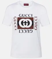 [Gucci] Gucci Interlocking G printed cotton T-shirt S white