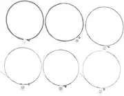 NULYLU 6pcs Anti-rust Electric Guitar Strings Acoustic Replacement Strings Guitar Accessories