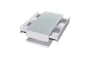 Stylish Coffee Table High Gloss Finish Shiny White Colour with 4 Drawers Storage