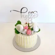 Acrylic Silver 'hello 16' Birthday Cake Topper Party Cake Decorations Supplies