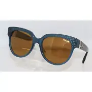 New Chopard SCH234S U36G Blue with Crystals Sunglasses 56-18-140