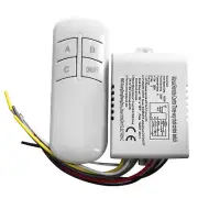 3 Ways ON/OFF AC 220V Wireless Receiver Lamp Light RF Remote Control Switch Set
