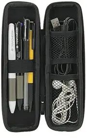 Black EVA Hard Shell Pencil Case Holder, Large Capacity Pen Maker Pouch, Simple Durable Multifunctional Pencil Bag, Pen Storage Container