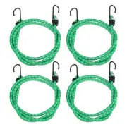 4Pcs Bungee Cord with Hooks 47" Rubber Bungee Cords for Outdoor, Green