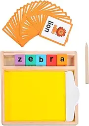 Sand Tray Toys | Children Spelling Games,Preschool Kids Sand Box Toys for Letter Number Formation, Wood Sand Writing Trays, Matching Toys