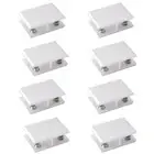 Glass Clamp 8 Pack Adjustable Double Side Aluminum Alloy Glass Shelf Support ...