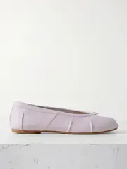[Maison Margiela] Maison Margiela - Tabi Split-toe Leather Ballet Flats - Lilac - IT36 IT 36 Purple