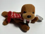 VTG 1998 Coca Cola Walrus With Scarf Style #0124 Collectible Bean Bag Plush -NWT