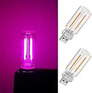 2 PCS Retro Car Lamps,Plug-in USB Car Interior Light,Car USB Light Bulb,USB LED Car Interior Atmosphere Lamp,Portable Mini LED Light for Car,Bedroom,Hallway (Purple)