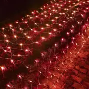 Christmas Net Lights, 360 LED 12FT X 5 FT Transparent Wire Waterproof Connectabl