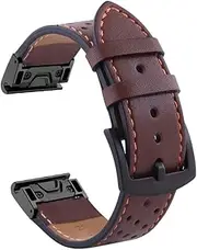 [DJDLFA] New 22 26mm Quickfit Watchband Strap For Garmin Fenix 7 7X 6 6X Pro 5X 5 Plus 3HR 935 Epix Genuine Leather Band Watch Wristband