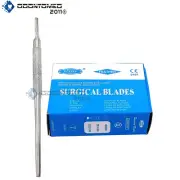 Round Scalpel Handle #3 +5 Sterile Surgical Blades #11 Stainless Steel
