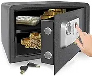 Safe Box | Fire Safe Box | Safes and Lock Boxes | Fireproof Lock Box Safe | Digital Safe Box | Home Safe Box | Combination Safe Box Steel Alloy Drop Safe - Includes Keys (SLSFE18FP)
