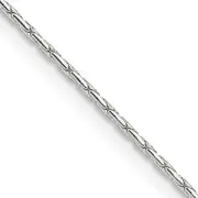 22 Inch Sterling Silver 1mm Oval Box Chain