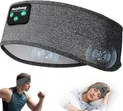 Sleep Headphones Wireless, Perytong Bluetooth Sports Headband Headphones with Ultra-Thin HD Stereo Speakers Perfect for Sleeping,Workout,Jogging,Yoga,Insomnia, Air Travel, Meditation(Dark Grey)