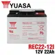 YUASA湯淺REC22-12I閥調密閉式鉛酸電池 12V22AH 同WP20-12 WP22-12NE NP18-12