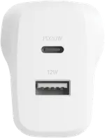 Cygnett Powerplus 32W PD Dual Port Wall Charger - White