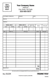 500 Retail Invoices - 2 Part Carbonless - 5.5 x 8.5 - TMG085