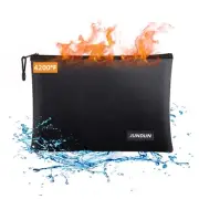 Fireproof Document Bags,14.2”x 10.0”Waterproof and Fireproof Money Bag with A...