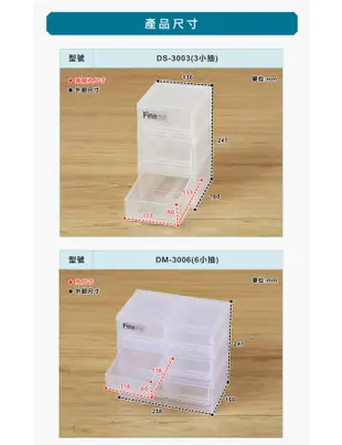 台灣KEYWAY DM3300 MINI三層收納盒(M)-3大抽