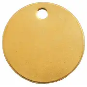 C.H. Hanson Blank Tag,Brass,1in H,1in W,PK100 41822 C.H. Hanson 41822