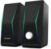Compact Bluetooth Stereo Speakers with 14W Power and Dynamic Bass for Gaming