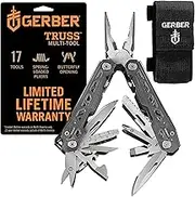 Gerber Gear Truss Multitool, Stainless and Grey with Multi-Position Sheath [30-001343, New