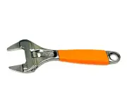 Snap On Tools NEW ADHWS8O ORANGE 8'' Slim Adjustable Wrench Smooth Jaw