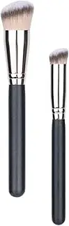 Outanaya 2pcs Multi-functional Makeup Brushes Ergonomic Foundation Concealer Brush for Liquid and Powder Cosmetics for Beginners and Professionals