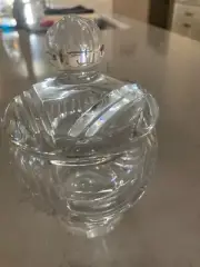 24% LEAD CRYSTAL COVERED DISH, NEW, 4" STARLITE, 5 3/16" H, 3 3/4" W, NEW IN BOX