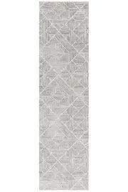 Heaven Silver Geometric Diamond Hallway Runner
