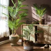 Tropical Palm Plant Large Artificial Tree Branches Plastic For Home Garden Decor