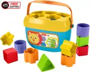 Fisher-Price Stacking Toy Baby’S First Blocks Set of 10 Shapes for Sorting Play