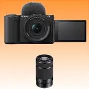 Sony ZV-E10 Mark II Mirrorless Camera with 16-50mm and 55-210mm Lenses Kit (Black) - Brand New