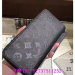 《友友二手店》95新 LV M62902 LOUIS VUITTON經典花紋皮革壓紋拉鍊長夾.黑 現貨