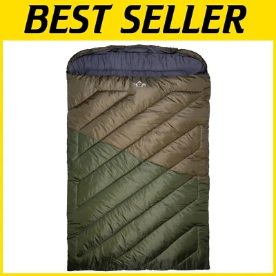 Spacious 94x62 Double Sleeping Bag - Ideal for Family Camping: 0 Degree Rated