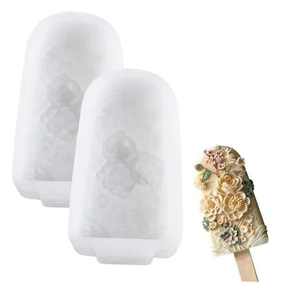Popsicle Silicone Molds Flower Ice Cream Molds BPA-free Easy Unmold Chinese 2