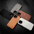ALCANTARA PU Leather Iphone 12 13 14 15 16 Pro promax plus Magsafe Cases
