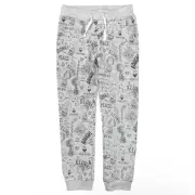 Appaman x Peanuts Jogger Pants Kids Sz 6 Gray Sparkle Cloud Graphic Print Comic
