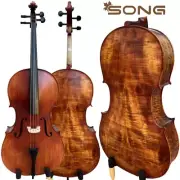 Copy old finishes SONG Cello 4/4, Good sound, Spruce maple wood, master Cello